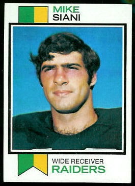 Mike Siani 1973 Topps football card