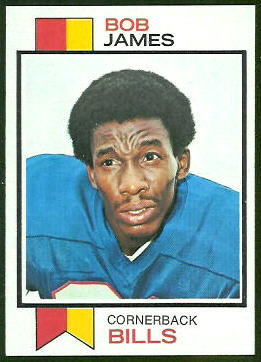 Bob James 1973 Topps football card