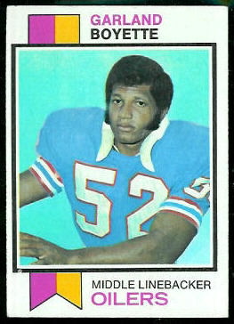 Garland Boyette 1973 Topps football card