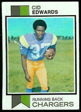 Cid Edwards 1973 Topps football card