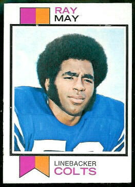 Ray May 1973 Topps football card