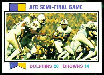 AFC Semi-Final Game 1973 Topps football card