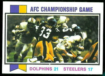 AFC Championship Game 1973 Topps football card