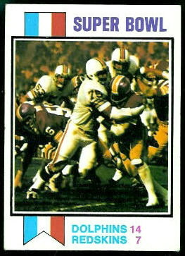 Super Bowl 1973 Topps football card Super Bowl 1973 Topps football card