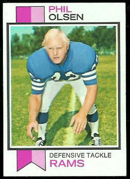 Phil Olsen 1973 Topps football card Phil Olsen 1973 Topps football card