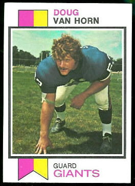 Doug Van Horn 1973 Topps football card