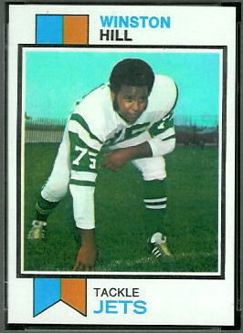 Winston Hill 1973 Topps football card