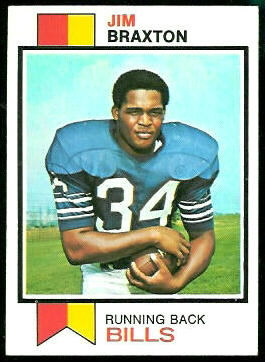 Jim Braxton 1973 Topps football card