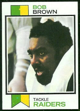 Bob Brown 1973 Topps football card