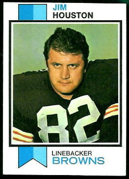 Jim Houston 1973 Topps football card Jim Houston 1973 Topps football card