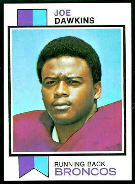 Joe Dawkins 1973 Topps football card