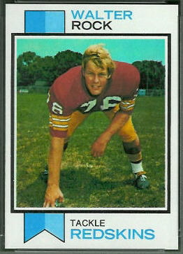 Walter Rock 1973 Topps football card