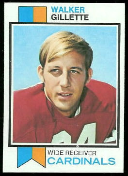 Walker Gillette 1973 Topps football card