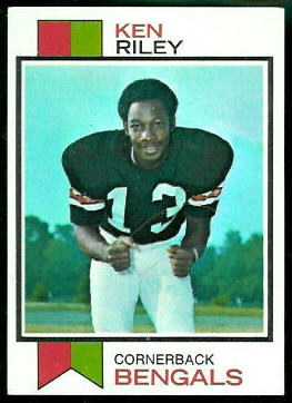 Ken Riley 1973 Topps football card