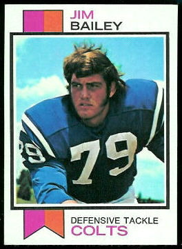 Jim Bailey 1973 Topps football card