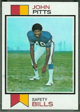 John Pitts 1973 Topps football card