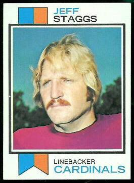 Jeff Staggs 1973 Topps football card Jeff Staggs 1973 Topps football card