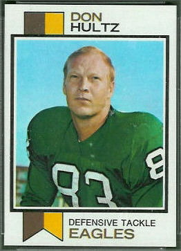 Don Hultz 1973 Topps football card Don Hultz 1973 Topps football card