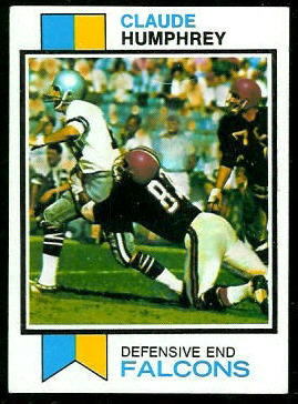 Claude Humphrey 1973 Topps football card