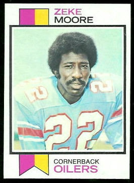 Zeke Moore 1973 Topps football card