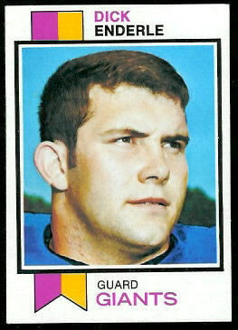 Dick Enderle 1973 Topps football card