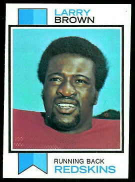 Larry Brown 1973 Topps football card