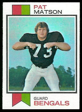 Pat Matson 1973 Topps football card