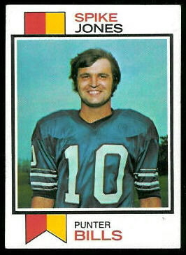 Spike Jones 1973 Topps football card