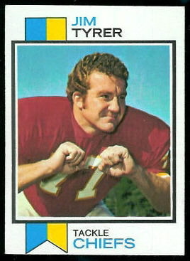 Jim Tyrer 1973 Topps football card Jim Tyrer 1973 Topps football card