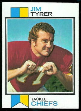 Jim Tyrer 1973 Topps football card