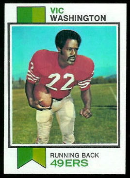 Vic Washington 1973 Topps football card