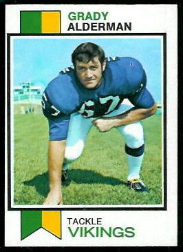 Grady Alderman 1973 Topps football card Grady Alderman 1973 Topps football card