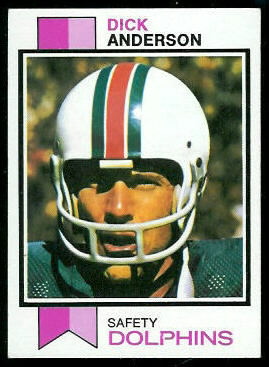 Dick Anderson 1973 Topps football card