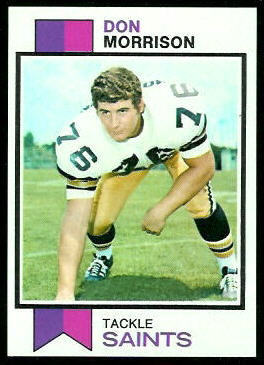 Don Morrison 1973 Topps football card