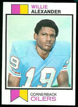 Willie Alexander 1973 Topps football card Willie Alexander 1973 Topps football card