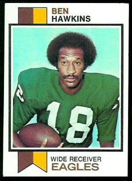 Ben Hawkins 1973 Topps football card