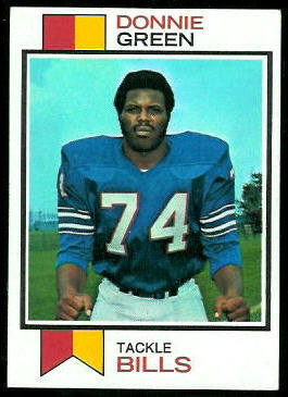 Donnie Green 1973 Topps football card