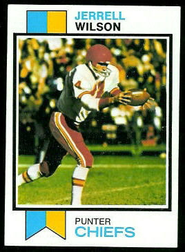 Jerrel Wilson 1973 Topps football card