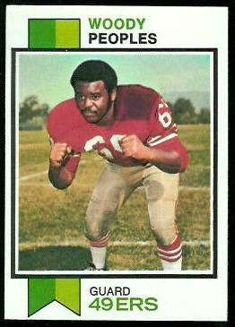 Woody Peoples 1973 Topps football card