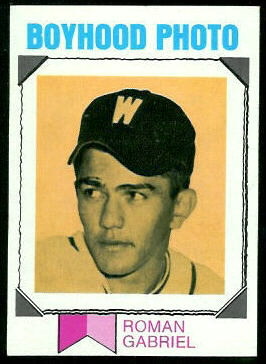 Roman Gabriel Boyhood Photo 1973 Topps football card Roman Gabriel Boyhood Photo 1973 Topps football card