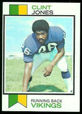 Clint Jones 1973 Topps football card