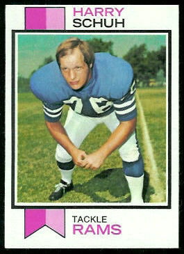 Harry Schuh 1973 Topps football card