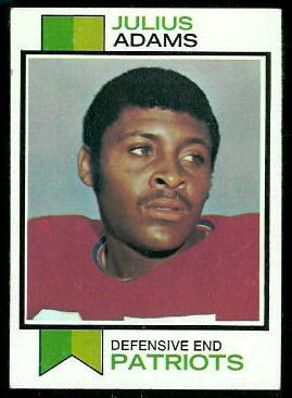 Julius Adams 1973 Topps football card