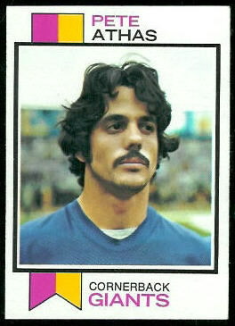 Pete Athas 1973 Topps football card