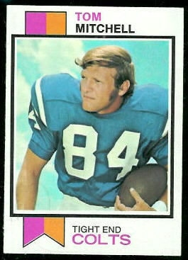 Tom Mitchell 1973 Topps football card