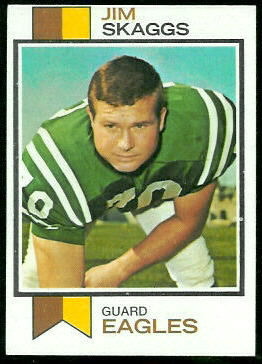 Jim Skaggs 1973 Topps football card