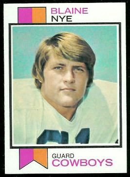 Blaine Nye 1973 Topps football card