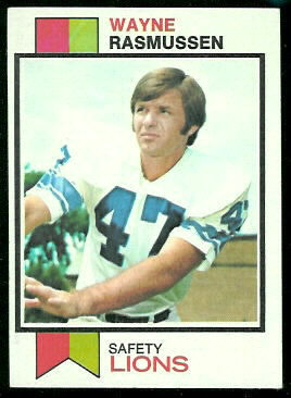 Wayne Rasmussen 1973 Topps football card