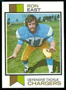 Ron East 1973 Topps football card