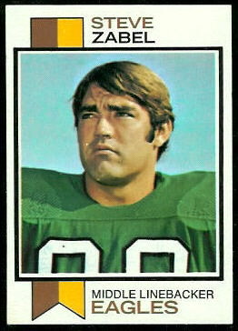 Steve Zabel 1973 Topps football card